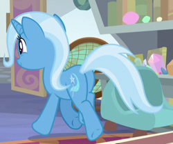 Size: 494x410 | Tagged: safe, screencap, trixie, pony, unicorn, a horse shoe-in, g4, butt, cropped, female, mare, plot, solo, trotting