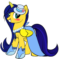 Size: 1024x1024 | Tagged: safe, artist:titus16s, oc, oc only, pony, unicorn, clothes, hat, jewelry, necklace, shoes, simple background, transparent background
