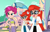 Size: 1181x749 | Tagged: safe, artist:diamond-bases, artist:lumi-infinite64, human, equestria girls, g4, alfea, barely eqg related, base used, cartoon network, clothes, crescent moon, crossover, equestria girls style, equestria girls-ified, female, glasses, group, hairclip, johnny test, lab coat, mary test, moon, nickelodeon, ponytail, rainbow s.r.l, short hair, sleeveless, stars, susan test, tecna, winx, winx club