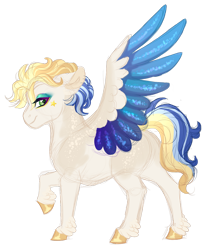 Size: 1024x1231 | Tagged: safe, artist:azure-art-wave, oc, oc only, pegasus, pony, magical lesbian spawn, male, offspring, parent:coloratura, parent:songbird serenade, simple background, solo, stallion, transparent background