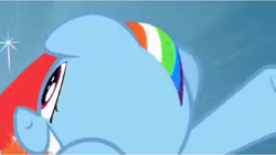 Size: 852x482 | Tagged: safe, screencap, rainbow dash, pegasus, pony, season 1, the cutie mark chronicles, faic, female, filly, filly rainbow dash, great moments in animation, rainbow trail, younger