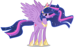 Size: 4000x2539 | Tagged: safe, artist:orin331, twilight sparkle, alicorn, pony, g4, the last problem, alternate universe, crown, cutie mark, ethereal mane, female, hoof shoes, jewelry, mare, older, older twilight, older twilight sparkle (alicorn), peytral, princess twilight 2.0, regalia, simple background, smiling, solo, starry mane, tiara, transparent background, twilight sparkle (alicorn), ultimate twilight