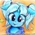 Size: 2050x2065 | Tagged: safe, artist:liaaqila, gameloft, trixie, pony, unicorn, g4, alternate hairstyle, babysitter trixie, bust, clothes, cute, diatrixes, female, floppy ears, gameloft interpretation, high res, hoodie, liaaqila is trying to murder us, mare, pigtails, portrait, solo, stars, tongue out, traditional art, weapons-grade cute