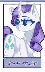 Size: 628x985 | Tagged: safe, alternate version, artist:_ogon_polina_, rarity, pony, unicorn, g4, curved horn, eyelashes, female, horn, makeup, mare, solo