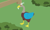 Size: 1600x950 | Tagged: safe, artist:sixes&sevens, discord, bird, goose, g4, birdified, discobird, outdoors, parody, species swap, untitled goose game