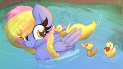 Size: 1202x677 | Tagged: safe, artist:lbrcloud, oc, oc only, oc:platinum band, pegasus, pony, female, nature, pegasus oc, solo, wings