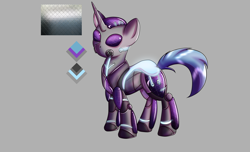 Size: 2800x1700 | Tagged: safe, artist:elmutanto, oc, oc only, oc:testmo, pony, robot, robot pony, unicorn, fallout equestria, fanfic:fallout equestria: broken oaths, terminator