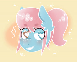 Size: 5905x4724 | Tagged: safe, artist:livzkat, oc, oc only, oc:dipper, pegasus, pony, bust, female, mare, pastel, portrait, smiling, wingding eyes
