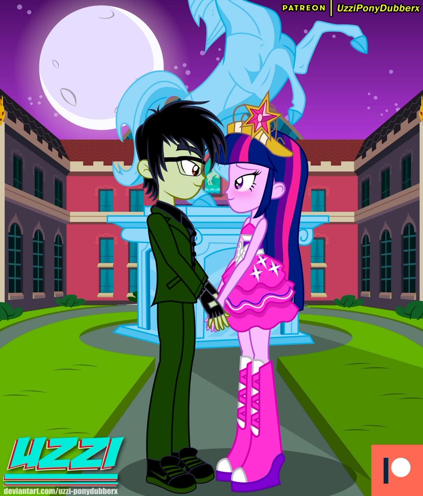 2362746 - safe, artist:uzzi-ponydubberx, twilight sparkle, oc, oc:flamin&a...