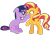 Size: 1024x732 | Tagged: safe, artist:emeraldblast63, sci-twi, sunset shimmer, twilight sparkle, pony, unicorn, equestria girls, equestria girls specials, g4, my little pony equestria girls: better together, my little pony equestria girls: spring breakdown, boop, cheek squish, equestria girls ponified, eyes closed, face grab, face to face, hoof on face, hooves on cheeks, horn, horns are touching, nose to nose, noseboop, open mouth, ponified, raised hoof, squishy cheeks, unicorn sci-twi, yelling