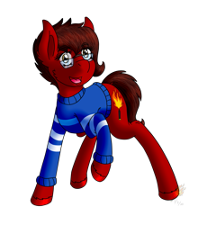 Size: 1041x1131 | Tagged: safe, artist:midnightfire1222, oc, oc only, oc:midnight fire, earth pony, pony, happy, simple background, solo, transparent background