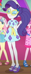 Size: 251x584 | Tagged: safe, screencap, fluttershy, pinkie pie, rarity, equestria girls, equestria girls specials, g4, my little pony equestria girls: better together, my little pony equestria girls: spring breakdown, beautiful, cellphone, clothes, cropped, cute, feet, female, glasses, happy, legs, phone, raribetes, sandals, solo focus