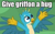 Size: 332x204 | Tagged: safe, edit, edited screencap, screencap, gallus, griffon, g4, what lies beneath, arms in the air, arms spread out, bronybait, caption, chest fluff, claws, cropped, cute, gallabetes, gallove, hug request, image macro, male, meme, smiling, solo, spread wings, text, wings