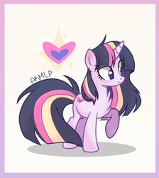 Size: 1414x1578 | Tagged: safe, artist:aquakittymlp, oc, oc only, oc:starheart sparkle, pony, unicorn, base used, female, horn, long tail, mare, solo, tail, unicorn oc