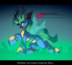 Size: 4444x4000 | Tagged: safe, artist:airiniblock, oc, oc only, oc:glimmer shield, changeling, pony, rcf community, clothes, commission, solo, tentacles, uniform, wonderbolts uniform
