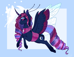 Size: 2500x1925 | Tagged: safe, artist:gigason, oc, oc only, changepony, hybrid, female, high res, interspecies offspring, offspring, parent:princess luna, parent:thorax, parents:thuna, solo
