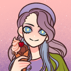 Size: 600x600 | Tagged: safe, artist:alohasushicore, part of a set, starlight glimmer, human, g4, base used, female, food, hat, humanized, ice cream, picrew, solo