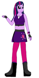 Size: 879x1742 | Tagged: safe, artist:mlp-headstrong, twilight sparkle, equestria girls, g4, bandeau, boots, boxing boots, boxing bra, boxing skirt, boxing trunks, bra, clothes, crop top bra, exeron gloves, exeron outfit, female, fingerless gloves, gloves, martial arts kids, martial arts kids outfits, open clothes, shoes, simple background, skirt, socks, solo, sports boots, sports bra, transparent background, trunks, underwear, watch, wristwatch, zipper sports bra