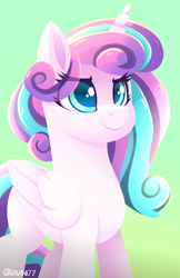 Size: 2200x3400 | Tagged: safe, alternate version, artist:rivin177, princess flurry heart, alicorn, pony, g4, colored pupils, cute, eye clipping through hair, female, flurrybetes, high res, mare, older, older flurry heart, solo