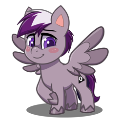 Size: 4093x4093 | Tagged: safe, artist:jcosneverexisted, oc, oc only, oc:delta, pegasus, pony, g4.5, my little pony: pony life, blushing, embarrassed, male, simple background, solo, stallion, transparent background, unshorn fetlocks