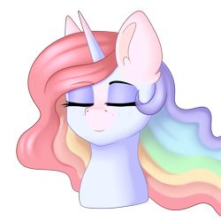 Size: 3000x3000 | Tagged: safe, artist:xcinnamon-twistx, oc, oc only, oc:platinum candylace, pony, calm, commission, eyes closed, high res, noble, simple background, solo, transparent background