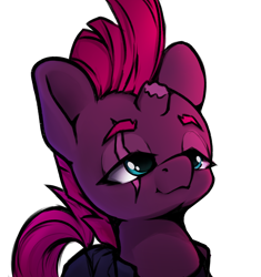 Size: 1978x2104 | Tagged: safe, artist:hitbass, tempest shadow, pony, unicorn, g4, my little pony: the movie, broken horn, bust, cute, female, horn, lidded eyes, mare, portrait, solo, tempestbetes