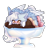 Size: 1934x1987 | Tagged: safe, artist:honeybbear, oc, oc only, pegasus, pony, chibi, female, food, heart eyes, ice cream, mare, simple background, solo, transparent background, wingding eyes