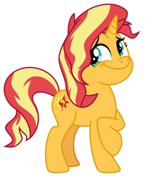 Size: 1024x1244 | Tagged: safe, artist:emeraldblast63, sunset shimmer, pony, unicorn, g4, memnagerie, my little pony: friendship is forever, female, simple background, solo, transparent background, vector