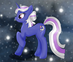 Size: 1936x1635 | Tagged: safe, artist:serene-moonlight, oc, oc only, oc:midnight star, pony, unicorn, female, filly, horn, magical lesbian spawn, next generation, offspring, parent:princess luna, parent:twilight sparkle, parents:twiluna, solo, stars, unicorn oc