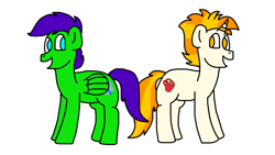 Size: 1366x768 | Tagged: safe, artist:raulixevergreen, oc, oc:covfefe cream, oc:raulix evergreen, pegasus, pony, unicorn, couple, gay, happy, male