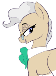 Size: 650x878 | Tagged: safe, artist:pinkberry, mayor mare, earth pony, pony, g4, colored, colored sketch, drawpile, female, glasses, mare, simple background, sketch, solo, white background