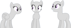 Size: 1189x465 | Tagged: safe, artist:maddieadopts, oc, oc only, earth pony, pegasus, pony, base, earth pony oc, eyelashes, looking at each other, pegasus oc, simple background, smiling, transparent background, wide eyes, wings