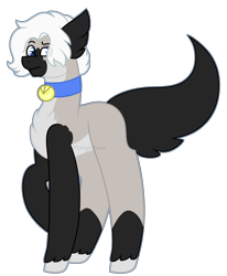 Size: 2075x2520 | Tagged: safe, artist:calibykitty, oc, oc only, oc:mamoru, hybrid, pony, collar, high res, simple background, solo, transparent background