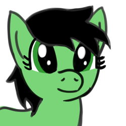 Size: 500x500 | Tagged: safe, artist:poniidesu, oc, oc only, oc:filly anon, earth pony, pony, bust, female, filly, portrait, simple background, solo, white background