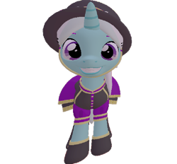 Size: 776x720 | Tagged: safe, artist:topsangtheman, cornetta, pony, unicorn, g4, 3d, clothes, female, grin, hat, looking at you, simple background, smiling, solo, source filmmaker, transparent background, uniform