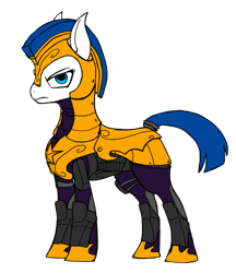 Size: 1216x1408 | Tagged: safe, artist:andromailus, artist:chaosmagex, edit, earth pony, pony, armor, female, looking at you, mare, royal guard, royal guard armor, rule 63, simple background, solo, transparent background