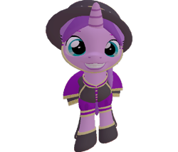 Size: 840x720 | Tagged: safe, artist:topsangtheman, amethyst star, sparkler, pony, unicorn, g4, 3d, clothes, female, grin, hat, looking at you, simple background, smiling, solo, source filmmaker, transparent background, uniform