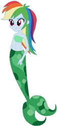 Size: 270x592 | Tagged: safe, artist:selenaede, artist:user15432, rainbow dash, mermaid, equestria girls, g4, bare shoulders, barely eqg related, base used, bubble guppies, clothes, crossover, fins, gil (bubble guppies), mermaid tail, mermaidized, nick jr., nickelodeon, solo, species swap, strapless, tail