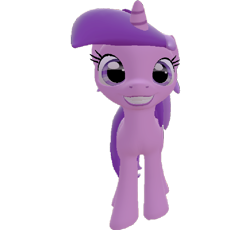 Size: 782x720 | Tagged: safe, artist:topsangtheman, amethyst star, sparkler, pony, unicorn, g4, 3d, female, grin, looking at you, simple background, smiling, solo, source filmmaker, transparent background