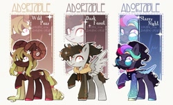 Size: 1280x779 | Tagged: safe, artist:k-irie, oc, oc only, goat, goat pony, pegasus, pony, clothes, glasses, hoof polish, horn, pegasus oc, raised hoof, scarf, two toned wings, wings, zoom layer