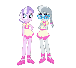 Size: 2700x2400 | Tagged: safe, artist:gmaplay, diamond tiara, silver spoon, equestria girls, flight to the finish, g4, female, high res, simple background, transparent background, vector
