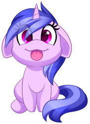 Size: 3414x4696 | Tagged: safe, alternate character, alternate version, artist:scarlet-spectrum, part of a set, sea swirl, seafoam, pony, unicorn, :3, :p, adorable face, background pony, colored pupils, commission, cute, eye clipping through hair, female, floppy ears, hnnng, looking at you, mare, mlem, seadorable, silly, simple background, sitting, smiling, solo, tongue out, transparent background, ych result