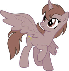 Size: 4000x4102 | Tagged: safe, artist:melisareb, oc, oc only, oc:lucky star, alicorn, pony, absurd resolution, cute, female, inkscape, looking up, mare, ocbetes, raised hoof, simple background, solo, transparent background, vector, wings