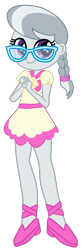 Size: 703x2122 | Tagged: safe, artist:gmaplay, silver spoon, equestria girls, flight to the finish, g4, clothes, dress, female, simple background, solo, transparent background