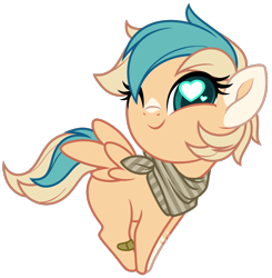 Size: 836x854 | Tagged: safe, artist:crystal-tranquility, oc, oc only, oc:sun light, pegasus, pony, chibi, heart eyes, simple background, solo, transparent background, wingding eyes