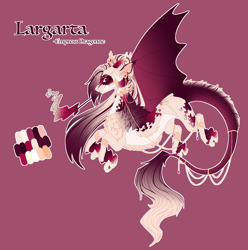 Size: 2210x2230 | Tagged: safe, artist:luuny-luna, oc, oc only, oc:lagarta, dracony, dragon, hybrid, pony, female, high res, reference sheet, solo