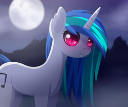 Size: 3600x3000 | Tagged: safe, artist:palibrik, dj pon-3, vinyl scratch, pony, unicorn, vampire, g4, fangs, female, high res, mare, red eyes, solo