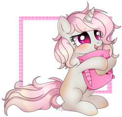 Size: 2777x2669 | Tagged: safe, artist:2pandita, oc, oc only, pony, unicorn, female, high res, mare, pillow, solo