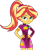 Size: 1024x1353 | Tagged: safe, artist:emeraldblast63, sonata dusk, sunset shimmer, equestria girls, equestria girls series, g4, sunset's backstage pass!, spoiler:eqg series (season 2), alternate hairstyle, armlet, clothes, clothes swap, dress, food, hand on hip, jewelry, minidress, ponytail, simple background, solo, taco, taco dress, transparent background