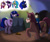 Size: 1500x1251 | Tagged: safe, artist:cactuscowboydan, princess cadance, princess celestia, princess luna, twilight sparkle, oc, oc:king speedy hooves, oc:queen galaxia (bigonionbean), oc:tommy the human, alicorn, human, pony, g4, alicorn oc, alicorn princess, butt, cake, cakelestia, child, chocolate, clothes, commissioner:bigonionbean, cutie mark, dessert, embarrassed, family photo, father and child, father and son, female, flank, food, fusion, fusion:big macintosh, fusion:flash sentry, fusion:princess cadance, fusion:princess celestia, fusion:princess luna, fusion:shining armor, fusion:trouble shoes, fusion:twilight sparkle, giggling, guilty, horn, human oc, husband and wife, it's not what it looks like, kitchen, male, mare, messy eating, midnight snack, mother and child, mother and son, pajamas, plot, pony sized pony, puffy cheeks, refrigerator, riding, shocked, stallion, story included, the ass was fat, twilight sparkle (alicorn), wings, writer:bigonionbean